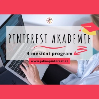 PINTEREST AKADEMIE - 4 měsíční program s roční podporou. Možnost platit ve 4 splátkách.